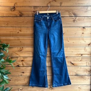 PAIGE Women's Flare Jeans in Dark Blue